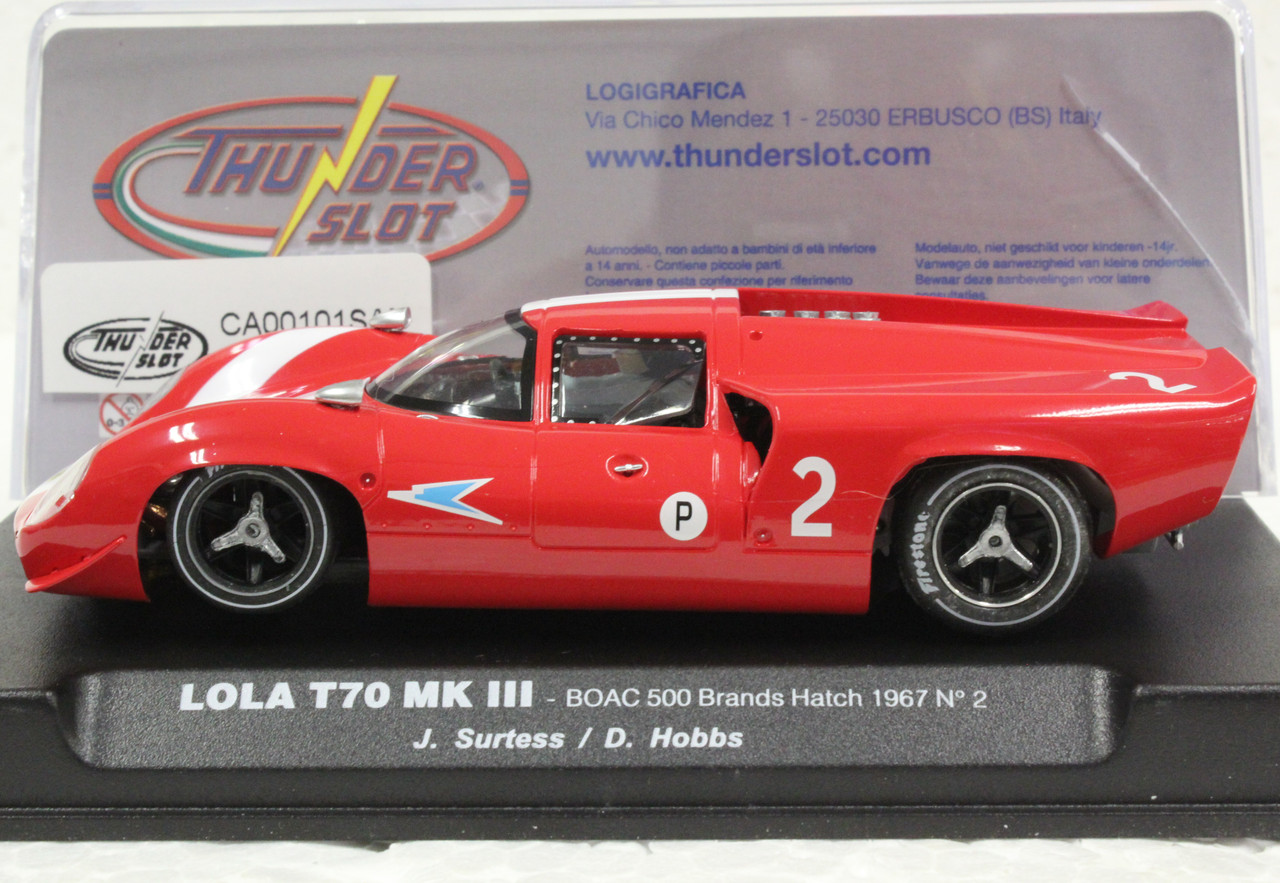 CA00101S/W Thunderslot Lola T70 MKIII BOAC 500 Brands Hatch 1967