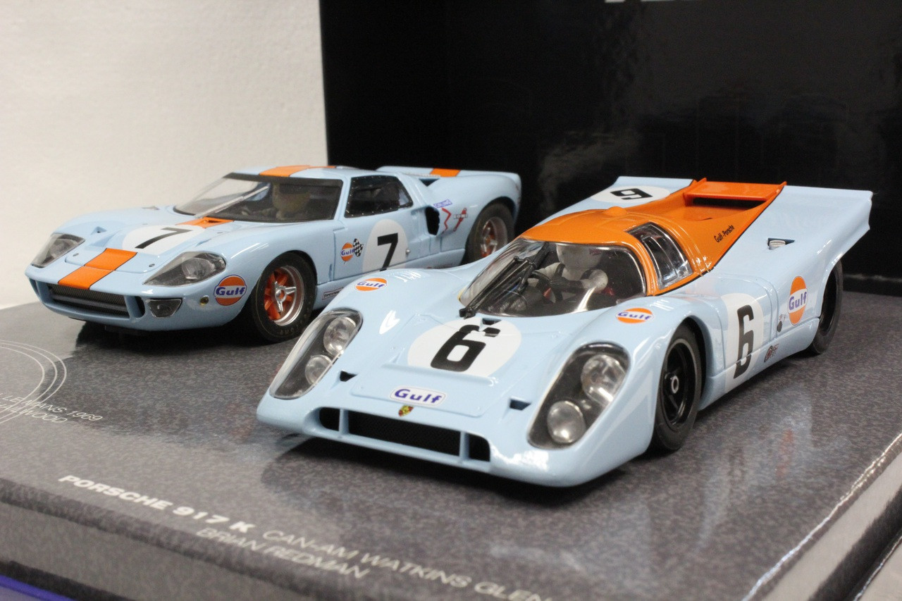 99046 Fly Porsche 917K Watkins Glen 1970 / Ford GT40 24H Le Mans 1969 2-Car  Set 1:32 Slot Car