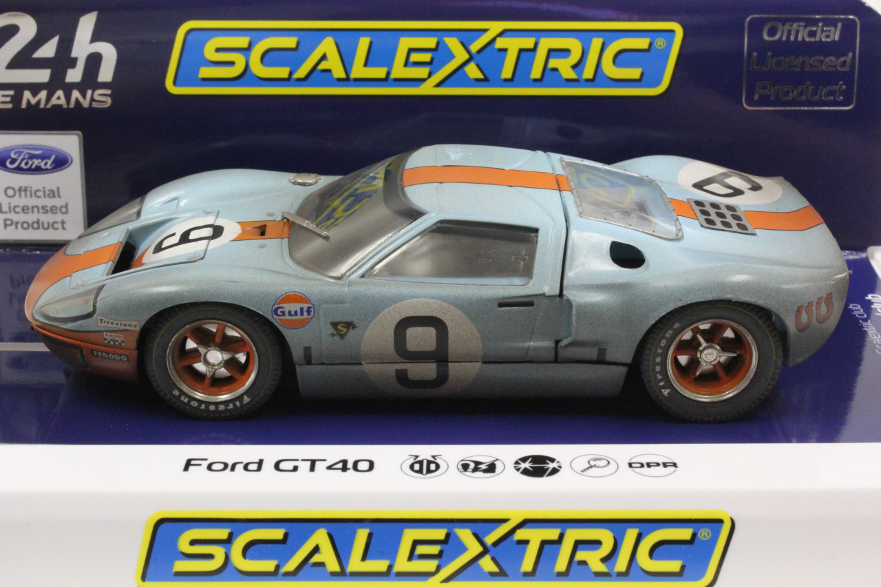 C4104 Scalextric Ford GT40 Gulf Weathered/Dirty Version, #9 1:32