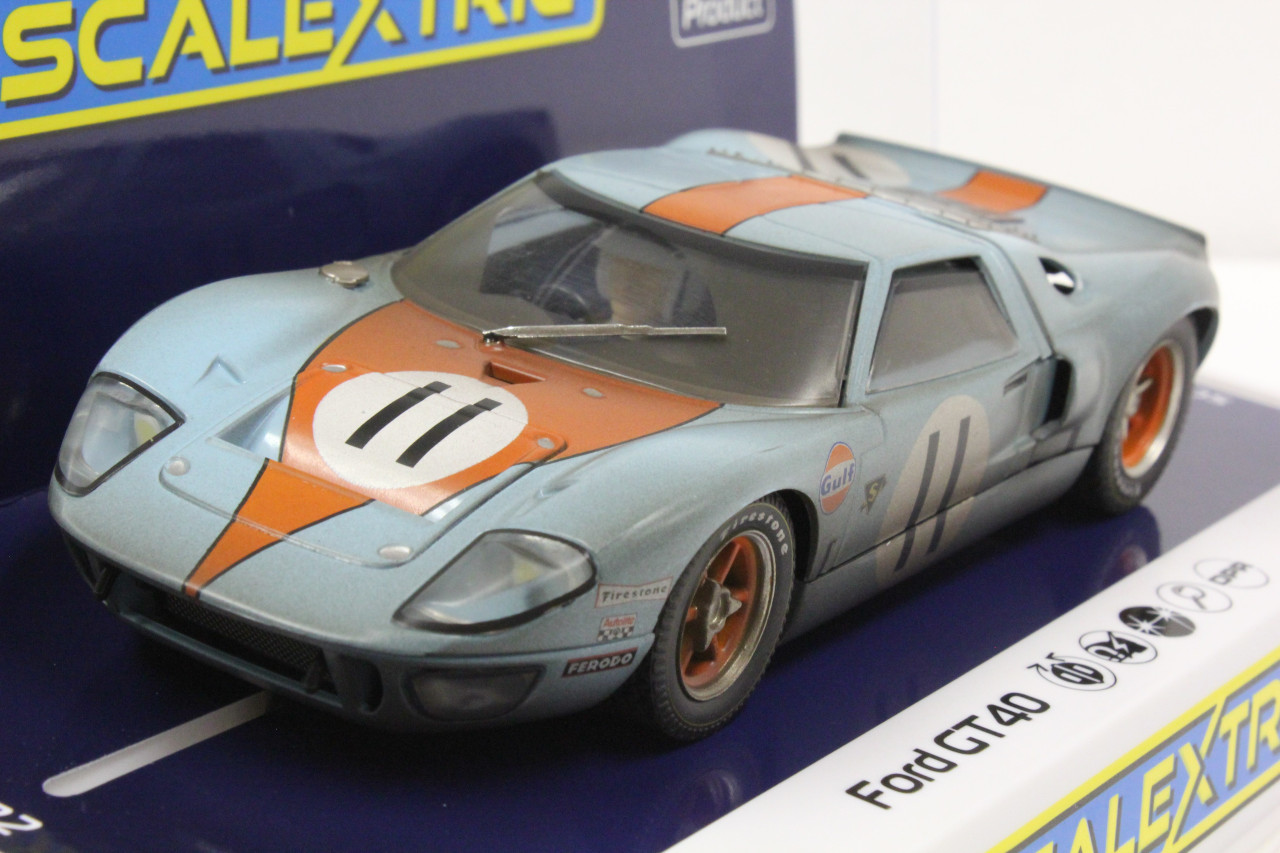 C4106 Scalextric Ford GT40 Gulf Weathered/Dirty version, #11 1:32