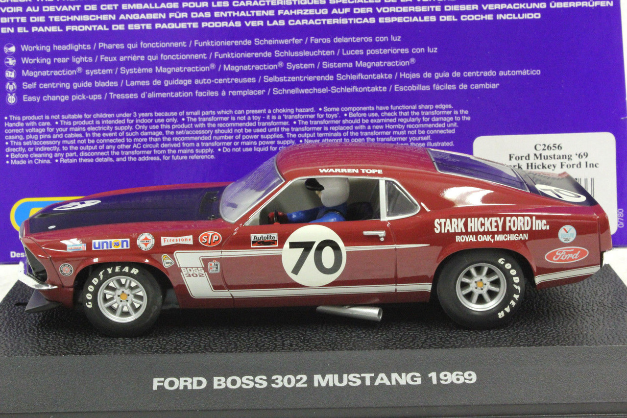 C2656 Scalextric Stark Hickey Ford Boss 302 Mustang 1969