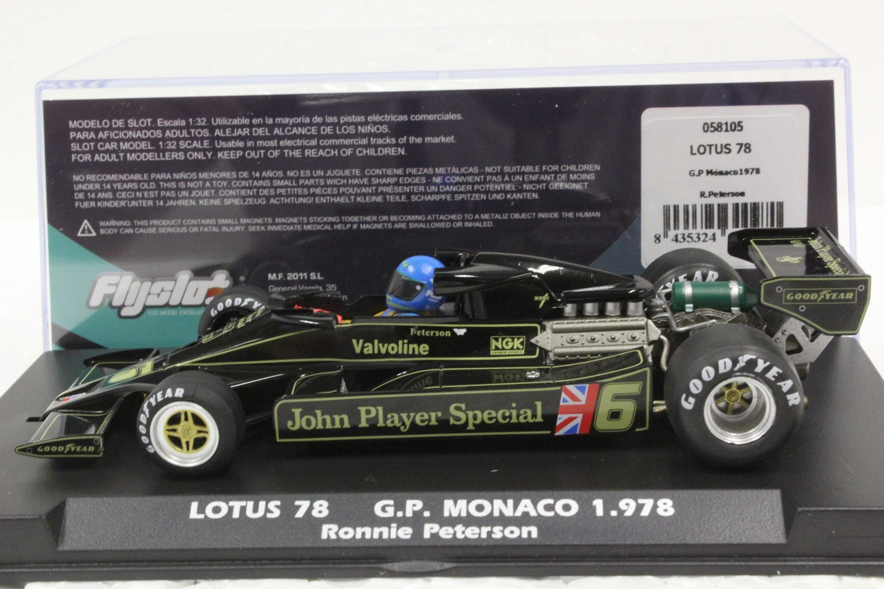 058105 Fly Lotus 78 G.P. Monaco 1978 Ronnie Peterson 1:32 Slot Car