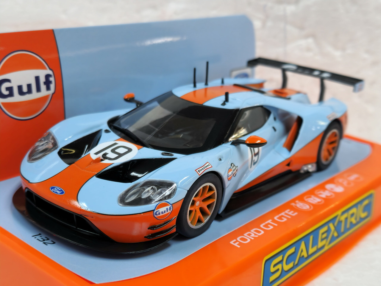 SEC4034 Carrera Digital 132 Ford GT GTE Gulf Edition, #19 1:32 Slot Car -  Great Traditions