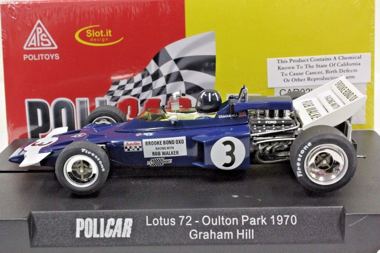 CAR02B Policar Lotus 72 Oulton Park 1970, #3 1:32 Slot Car