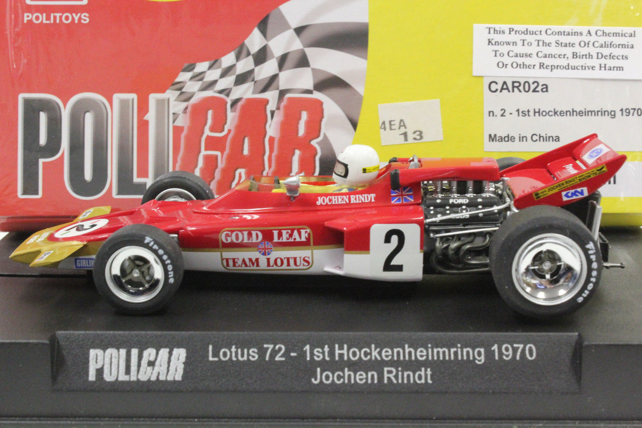 CAR02A Policar Lotus 72 Hockenheimring 1970, #72 1:32 Slot Car