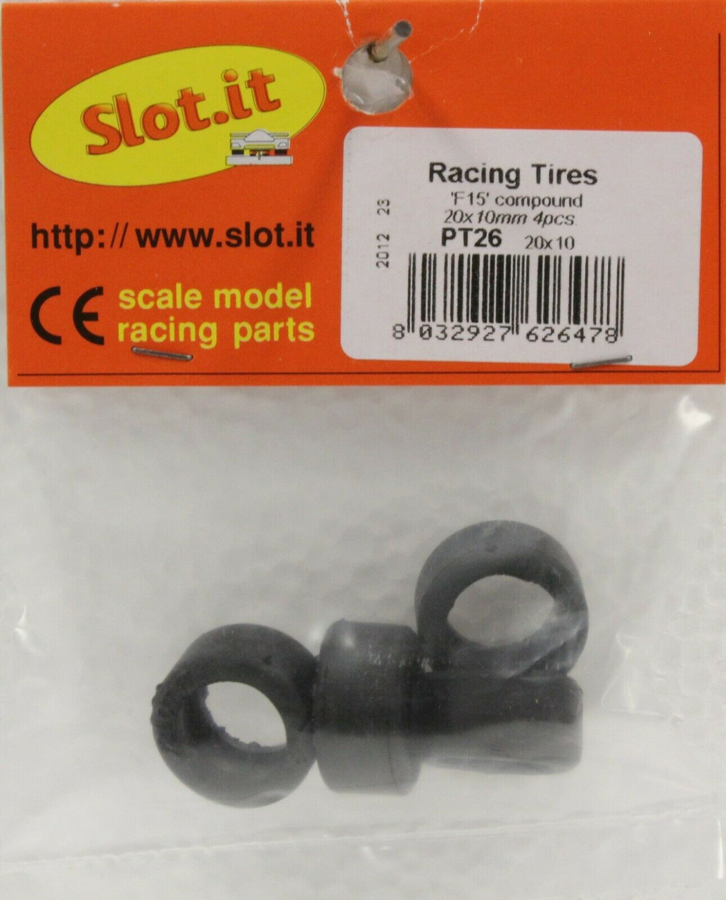 SIPT26 Slot.it F15 Compound 20 X 10mm Racing Tires 4 Pcs 132 Slot Car