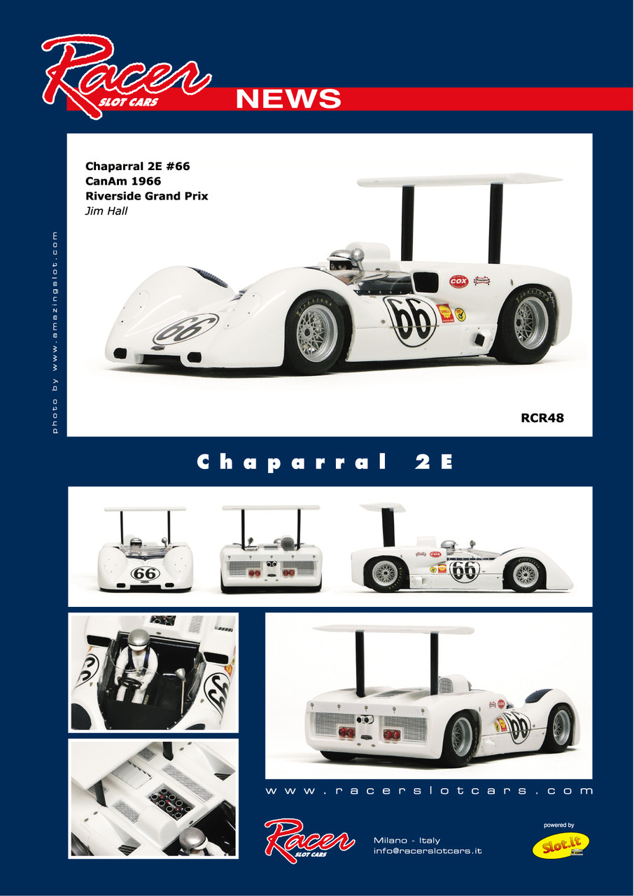 RCR48 Racer Chaparral 2E Can-Am 1966 Riverside Grand Prix Jim Hall