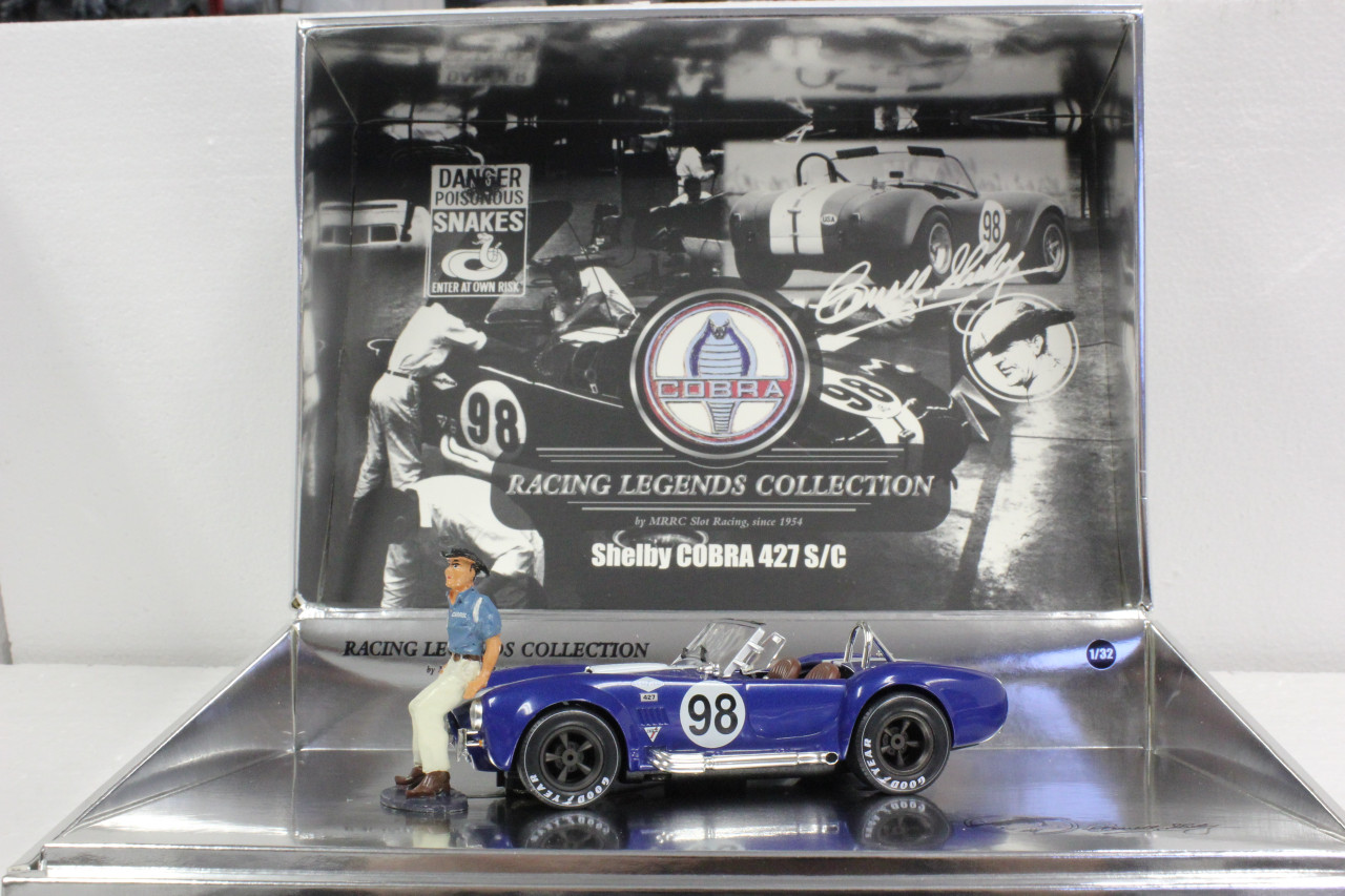 MC0001 MRRC Shelby Cobra 427 Racing Legends with Carroll Shelby Figure, #98  1:32 Slot Car