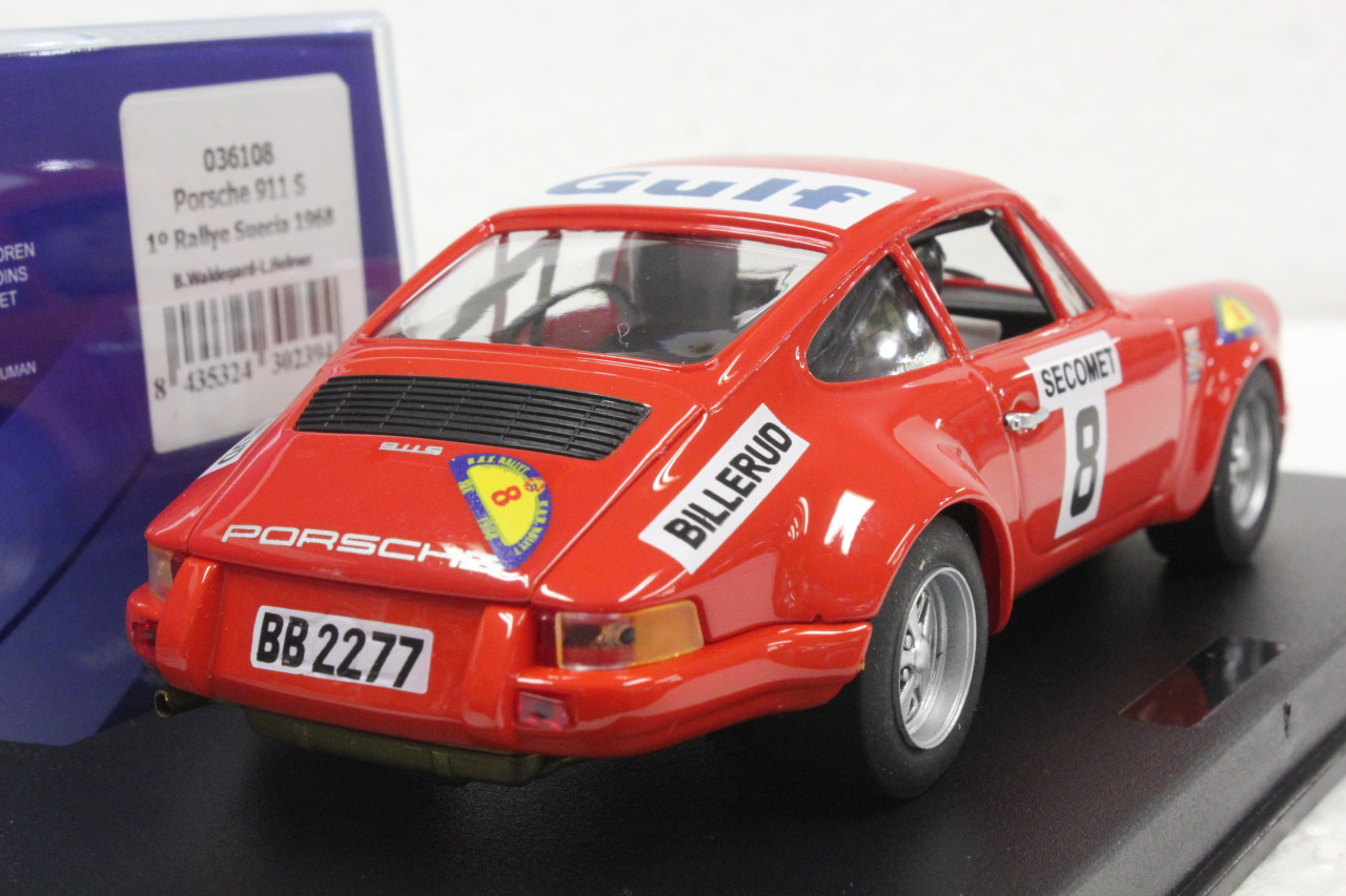 036108 Fly Porsche 911 S 1st Place Rally Suecia 1968, #8 1:32 Slot