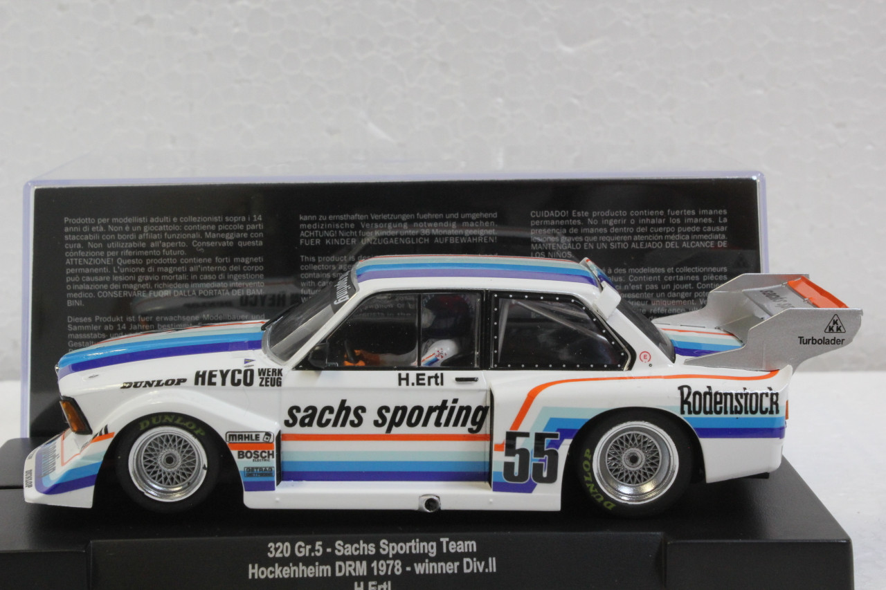 SW69 Racer Sideways BMW 320 GR5 Sachs Sporting Team Hockenheim DRM 1978,  #55 1:32 Slot Car