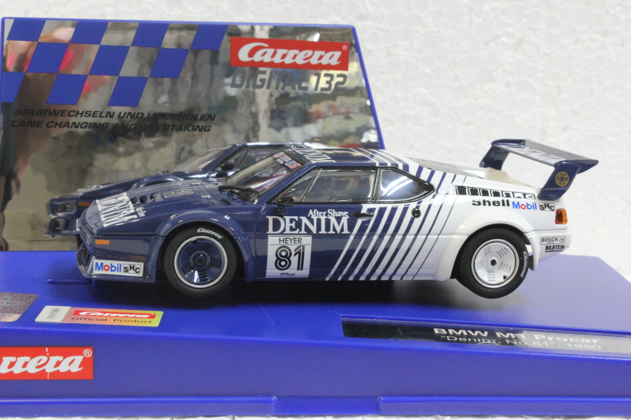 30925 Carrera Digital 132 BMW M1 Procar Denim 1980 w/lights, #81 1:32 Slot  Car - Great Traditions