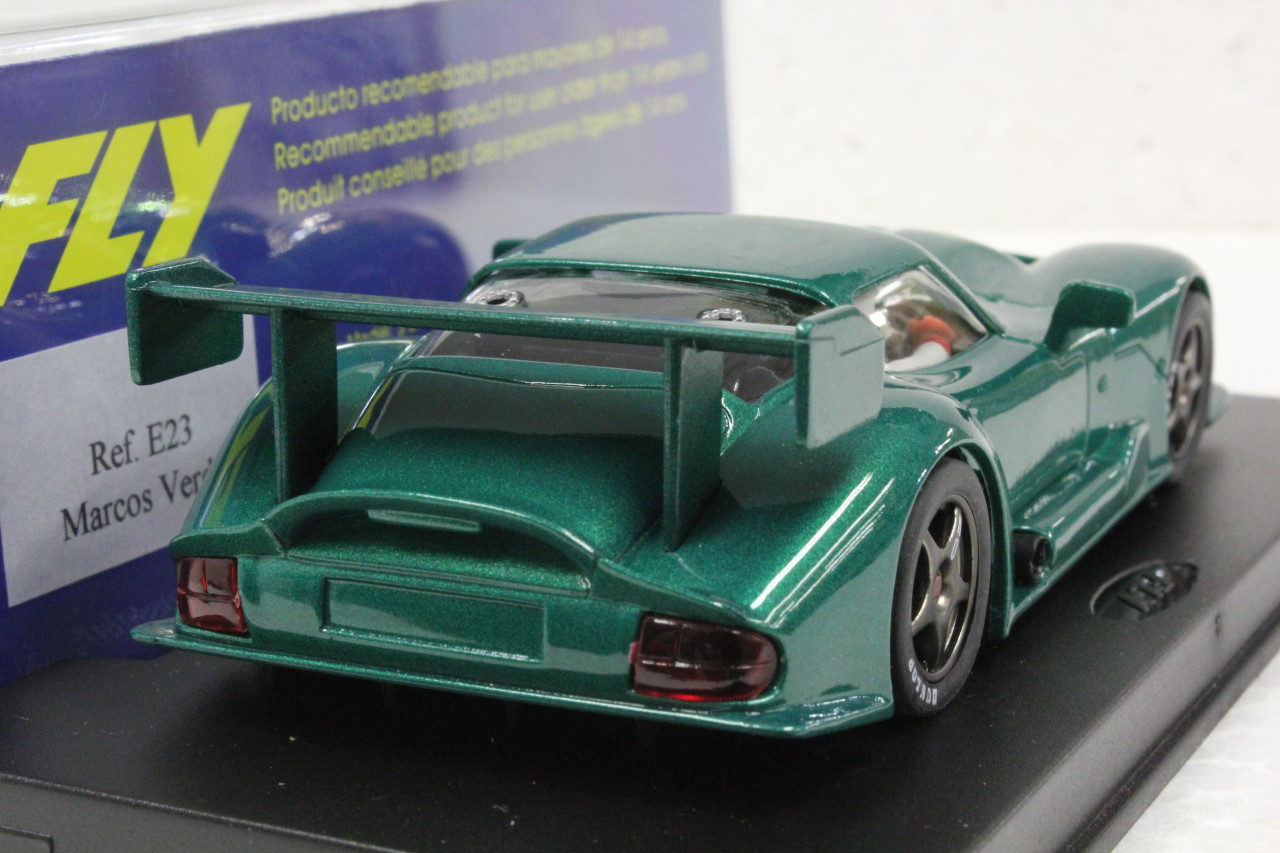 E23 Fly Marcos LM600 GT Green Les Car Brussels 1:32 Slot Car
