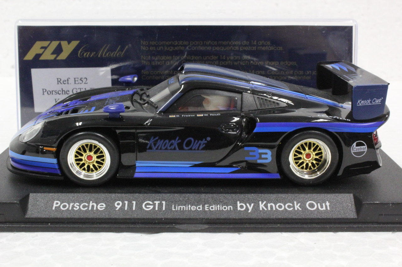 E52 Fly Porsche 911 GT1 EVO Limited Edition by Knock Out, #33 1:32 Slot Car