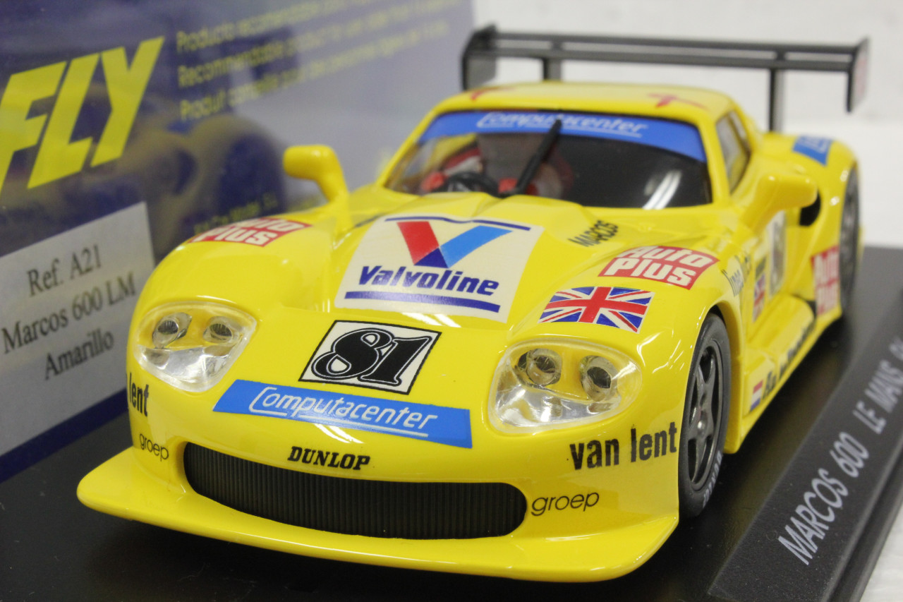 A21 Fly Marcos LM600 24h Le Mans 1996, #81 1:32 Slot Cars - Great