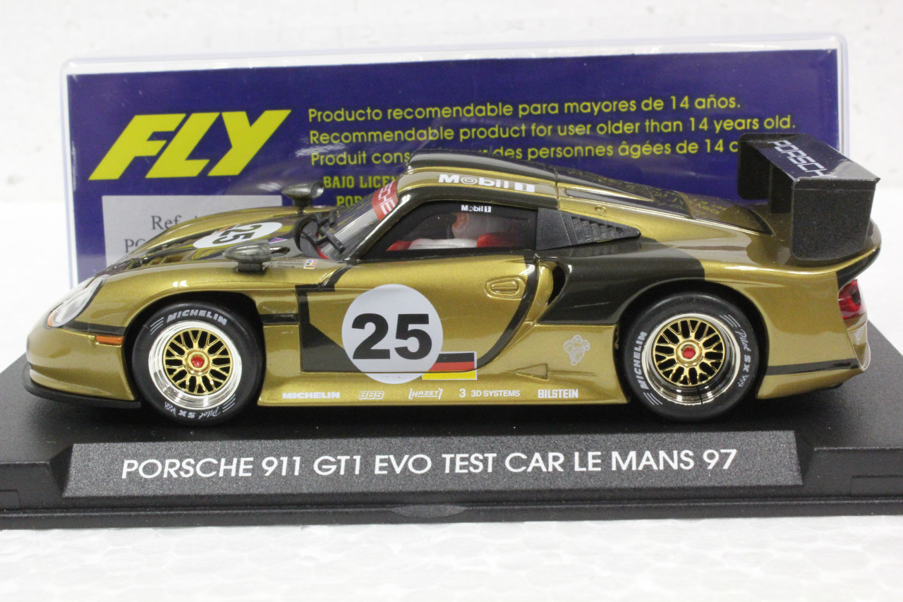 A54 Fly Porsche 911 GT1 EVO Test Car 24h Le Mans 1997, #25 1:32 Slot Car