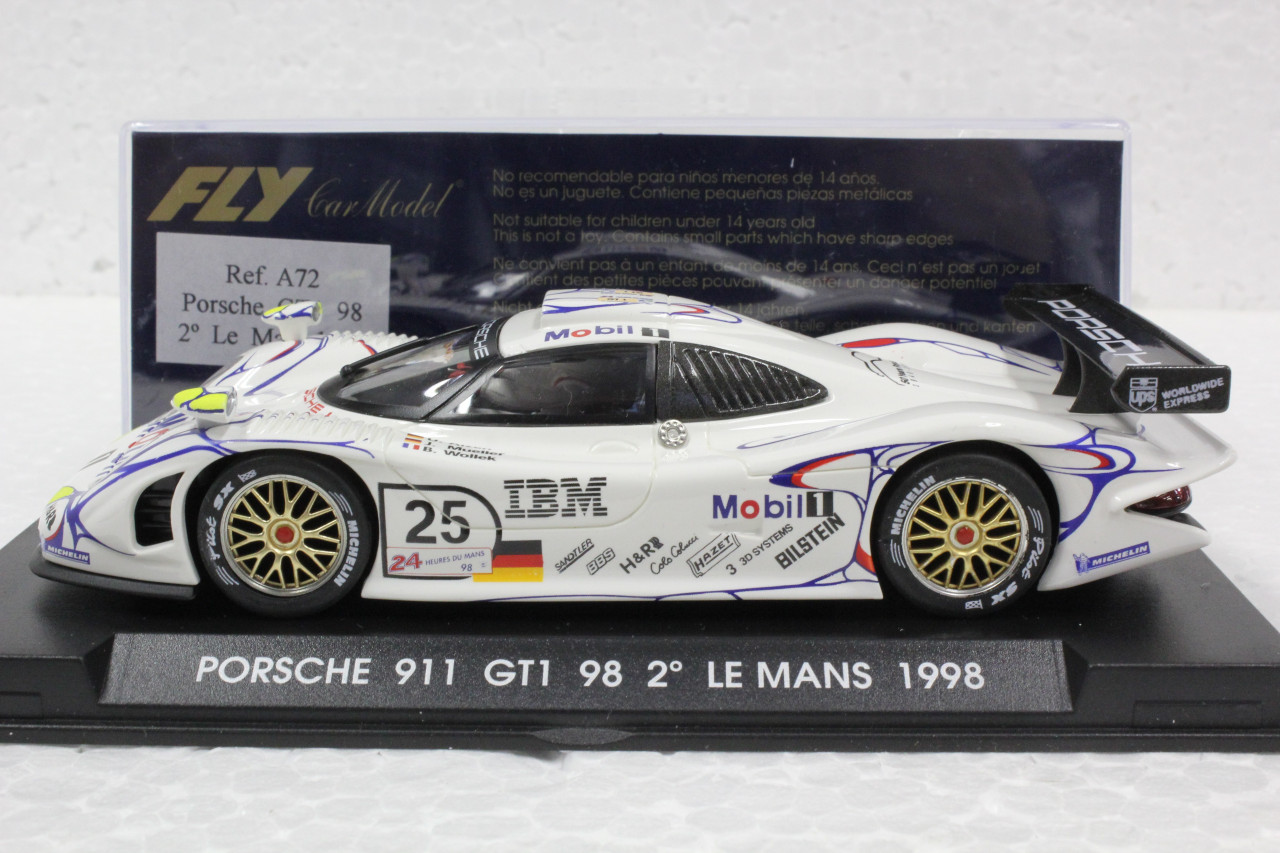 A72 Fly Porsche 911 GT1 2nd Place 24h Le Mans 1998, #25 1:32 Slot