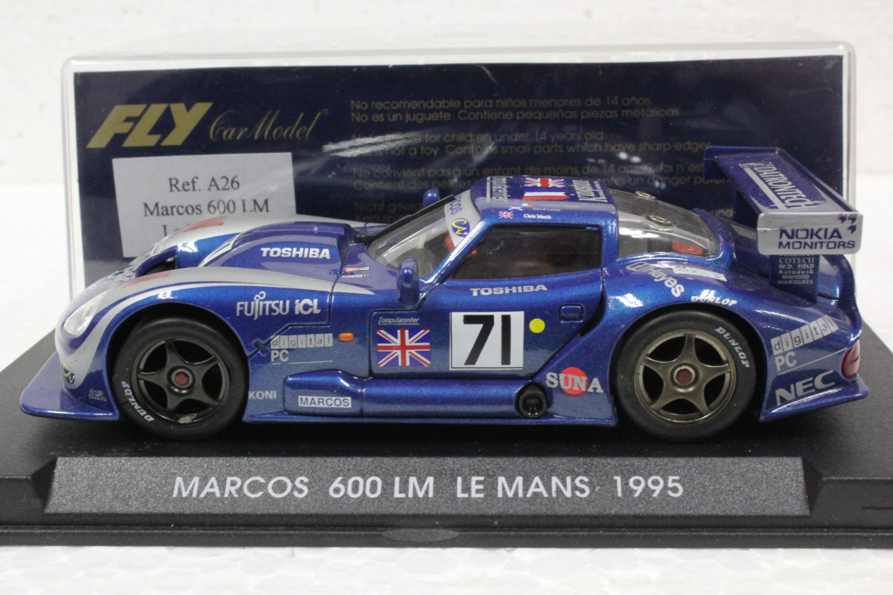 A26 Fly Marcos LM600 Le Mans 1995, #71 1:32 Slot Car - Great
