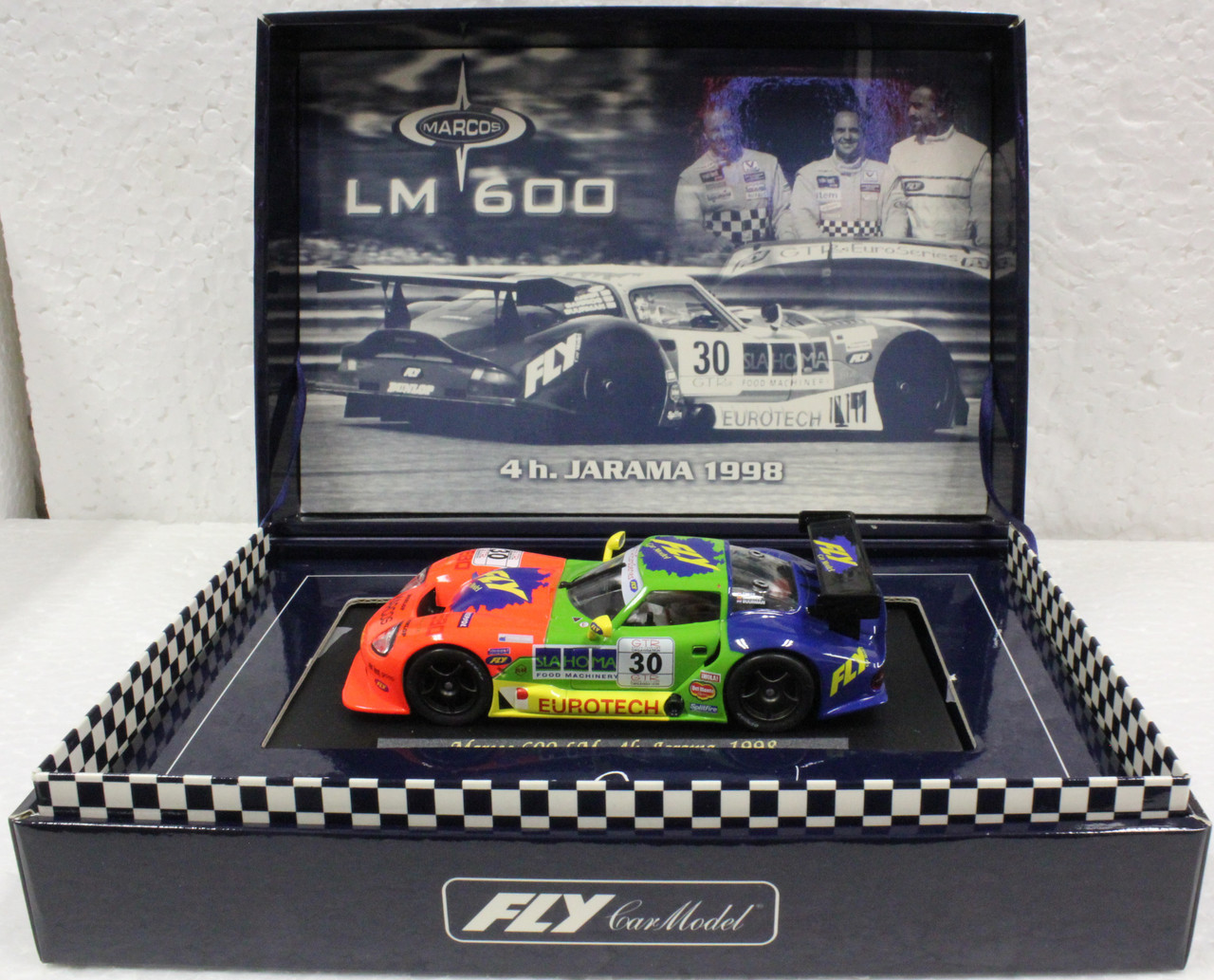 A27 Fly Marcos LM600 4h Jarama 1998, #30 1:32 Slot Car - Great