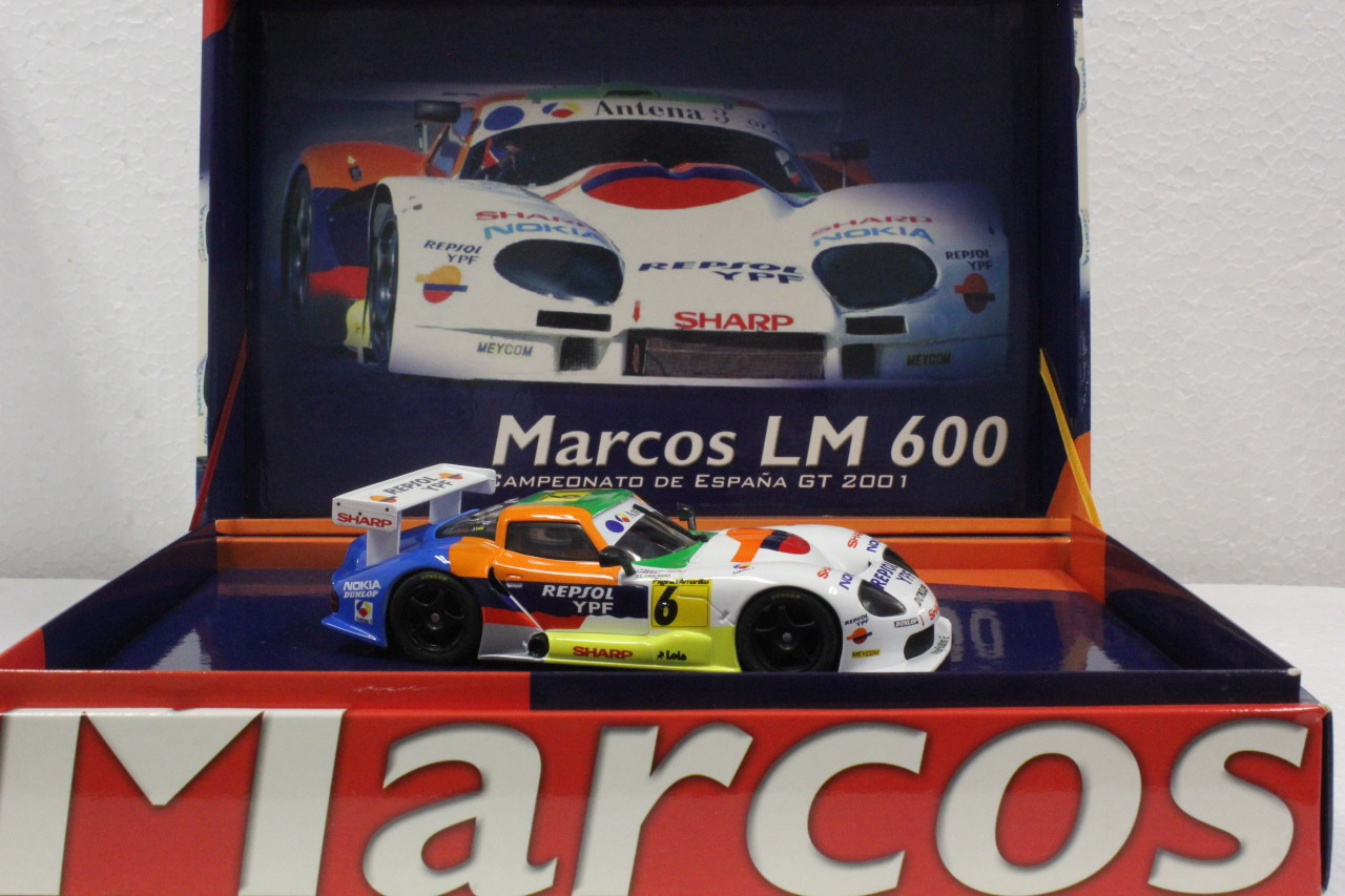スロットカーFLY A28 Marcos LM 600 A28 Fly Marcos LM 600 Repsol Campeonato De Espana GT 2001, #6 1:32