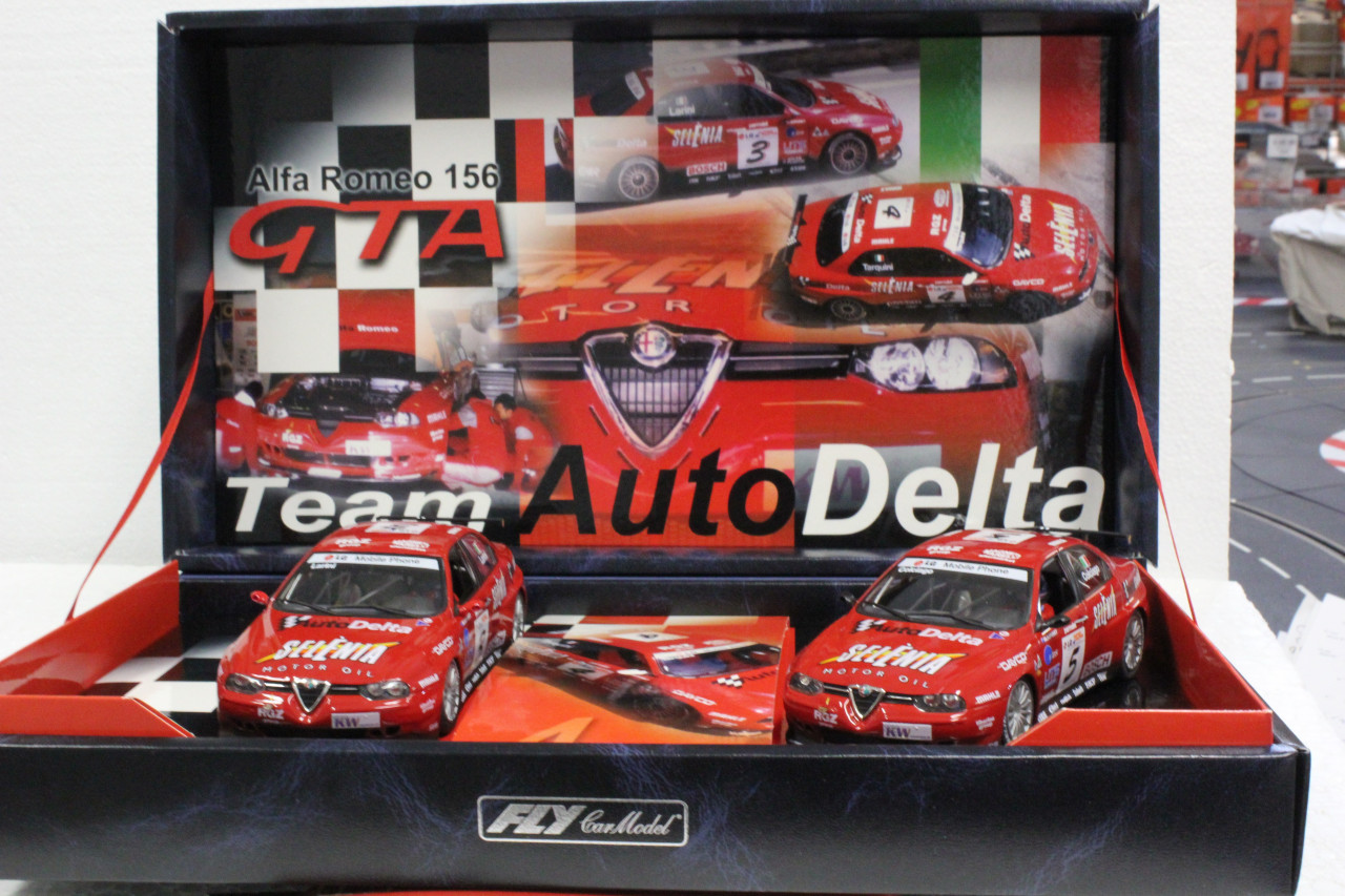 TEAM10/96052 Fly Alfa Romeo 156 GTA FIA ETCC 2003 Team Auto Delta Twin-Pack  1:32 Slot Car