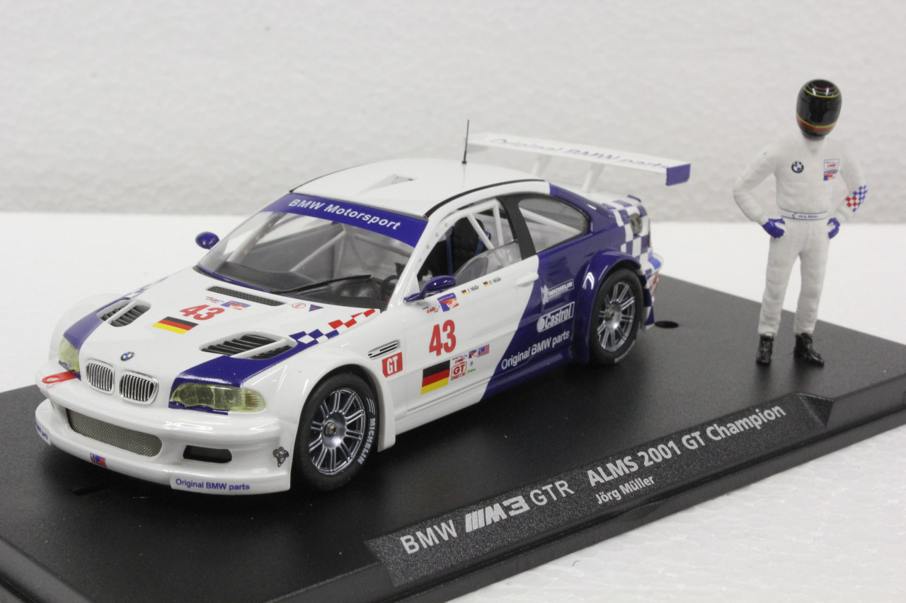 E283/96014 Fly BMW M3 GTR ALMS 2001 GT Championship w/Figure, #43 1:32 Slot  Car