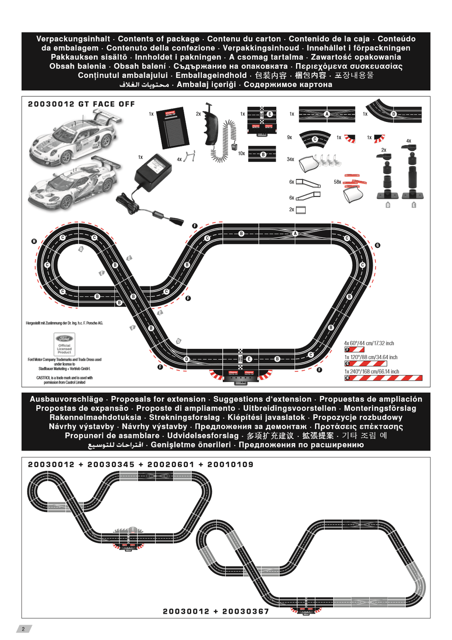 30012 Carrera Digital 132 GT Face Off With Lights 1:32 Slot Car Racing Set  - Great Traditions