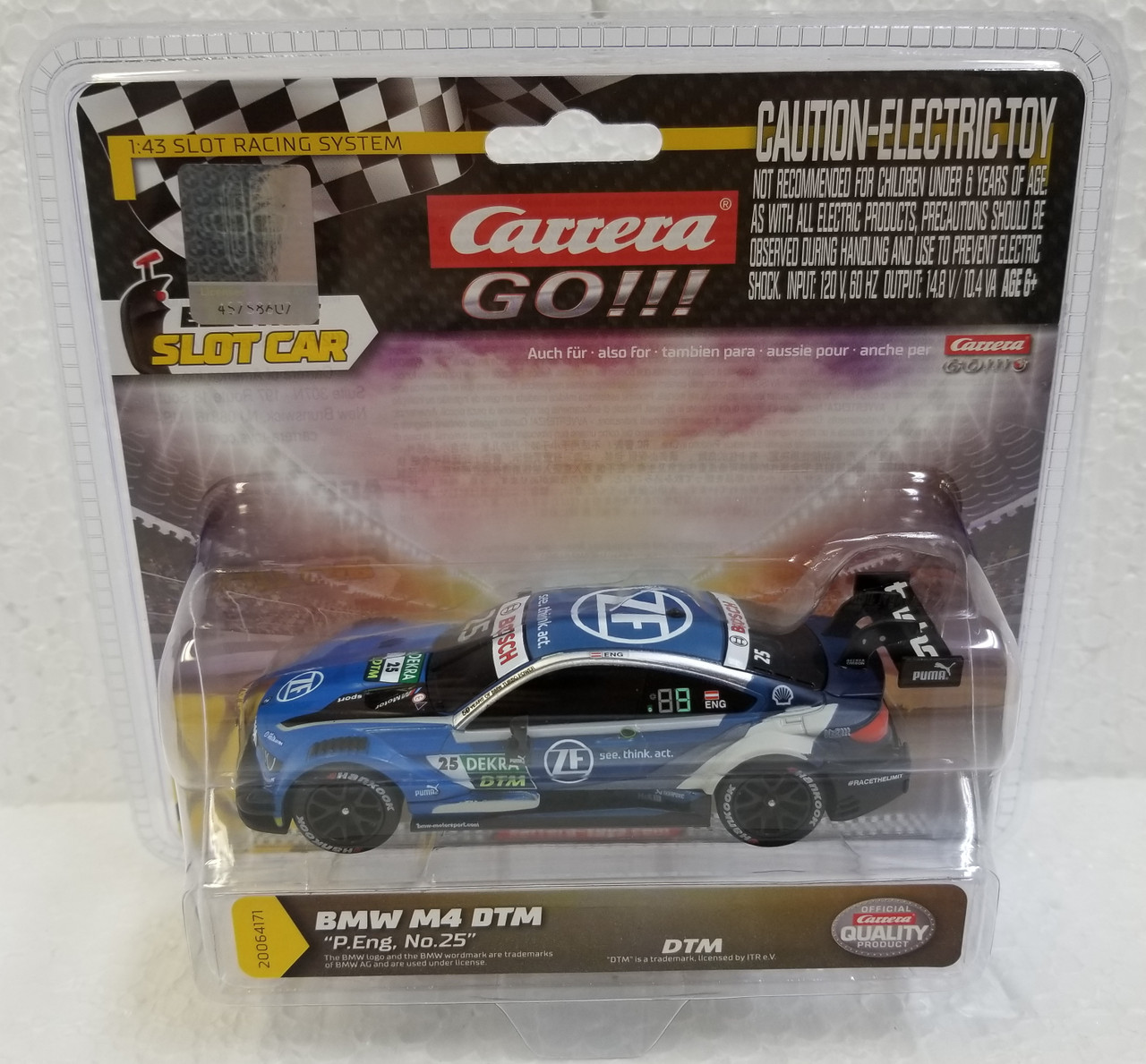 64171 Carrera GO!!! BMW M4 DTM P. Eng, #25 1:43 Slot Car - Great