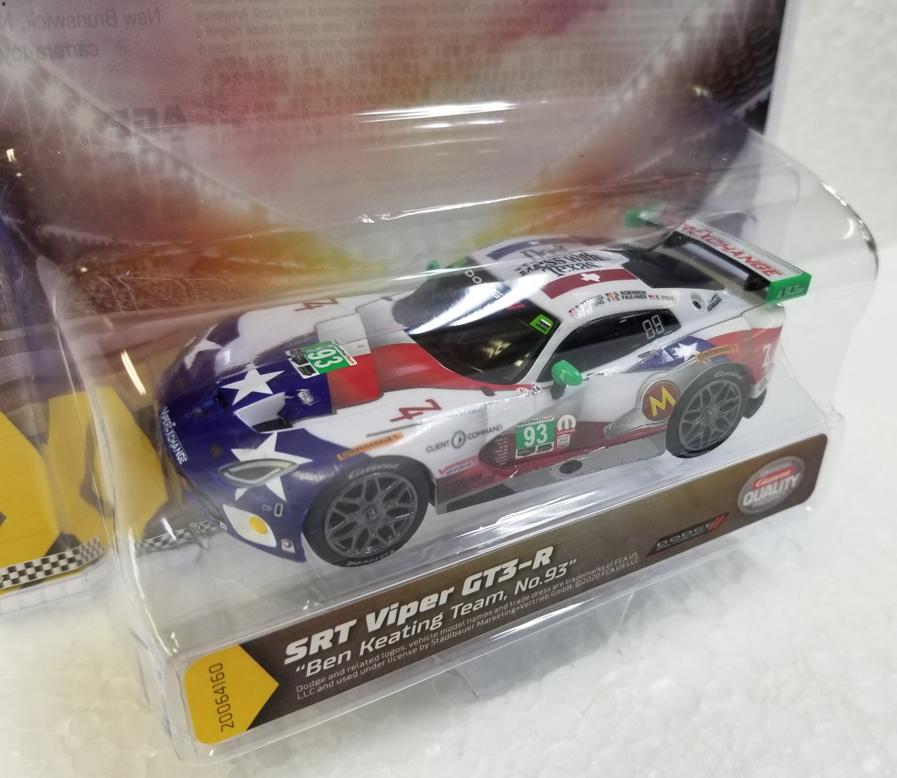 64160 Carrera GO!!! 2015 SRT Viper Ben Keating Team, #93 1:43 Slot