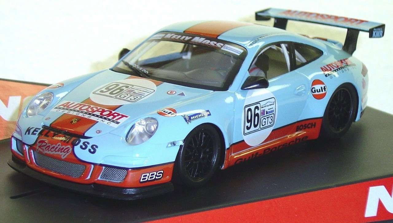 50488 Ninco Porsche 997 Gulf Kelly Moss Racing, #96 1:32 Slot Car
