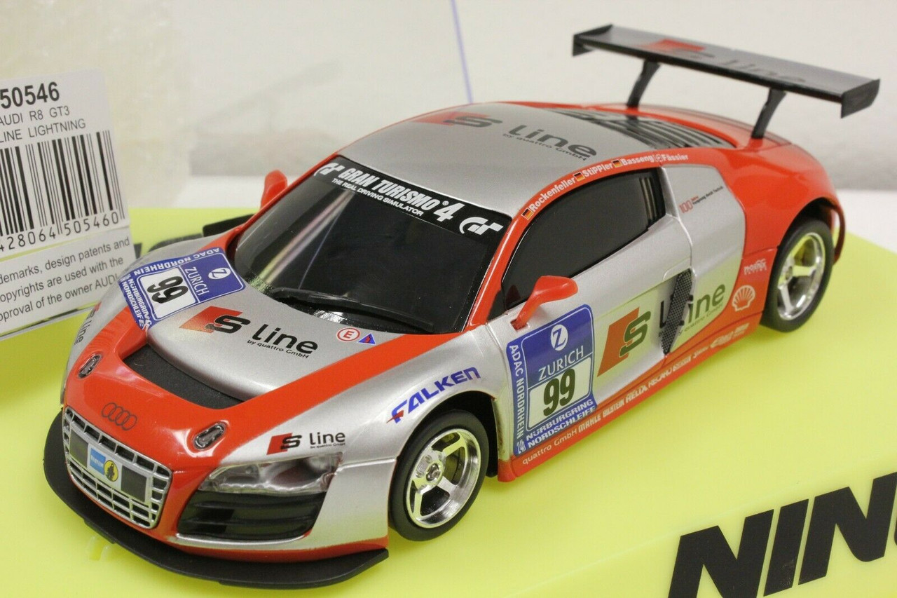 50546 Ninco Audi R8 GT3 S Line Lightning ProRace 23,500 RPM High  Performance, #99 1:32 Slot Car