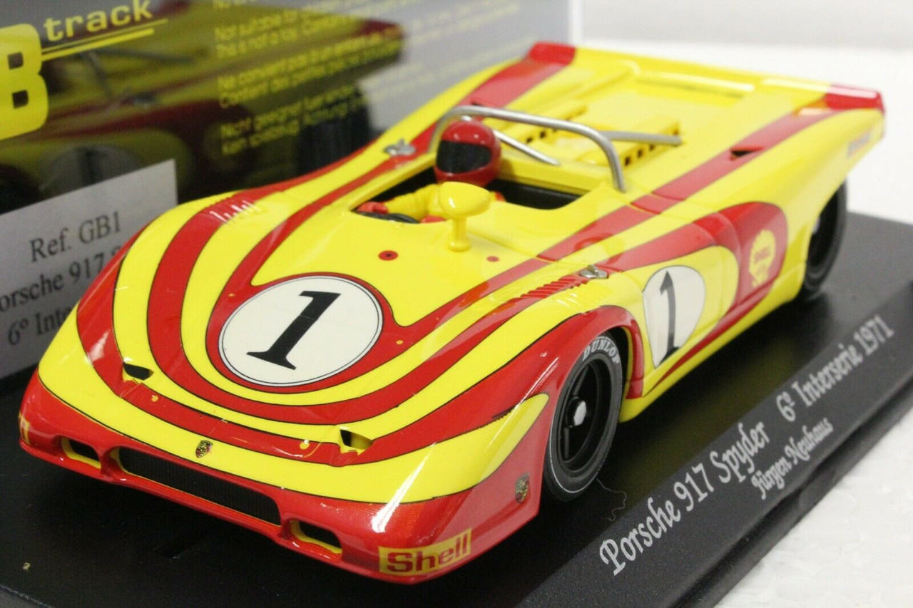 GB1 Fly Porsche 917 Spyder 6th Place Interserie 1971, #1 1:32 Slot Car