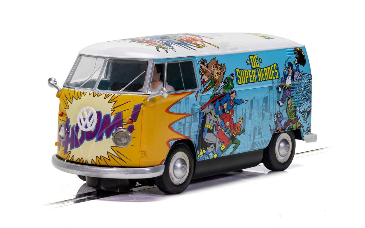 C3933 Scalextric VW Volkswagen Bus Panel Van T1b DC Comics 1:32 Slot Car  *DPR*