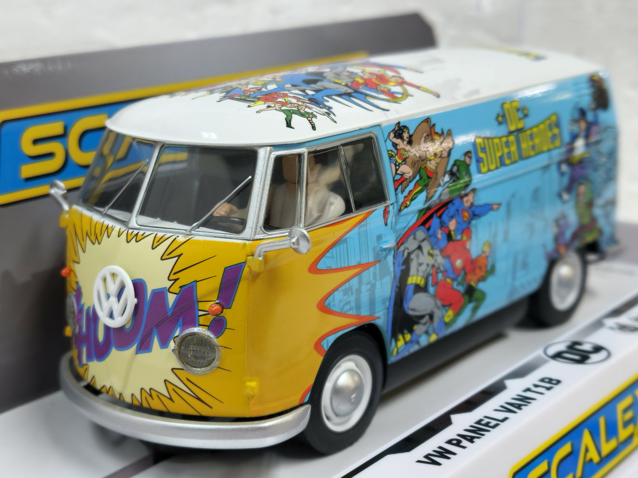 C3933 Scalextric VW Volkswagen Bus Panel Van T1b DC Comics 1:32 Slot Car  *DPR*