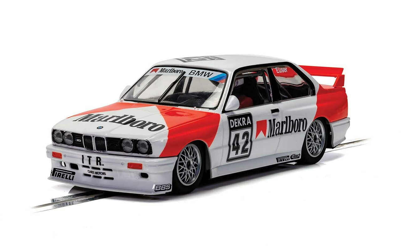 C4168 Scalextric Bmw 0 M3 1991 Dtm Cor Euser Marlboro 42 1 32 Slot Car Dpr Great Traditions