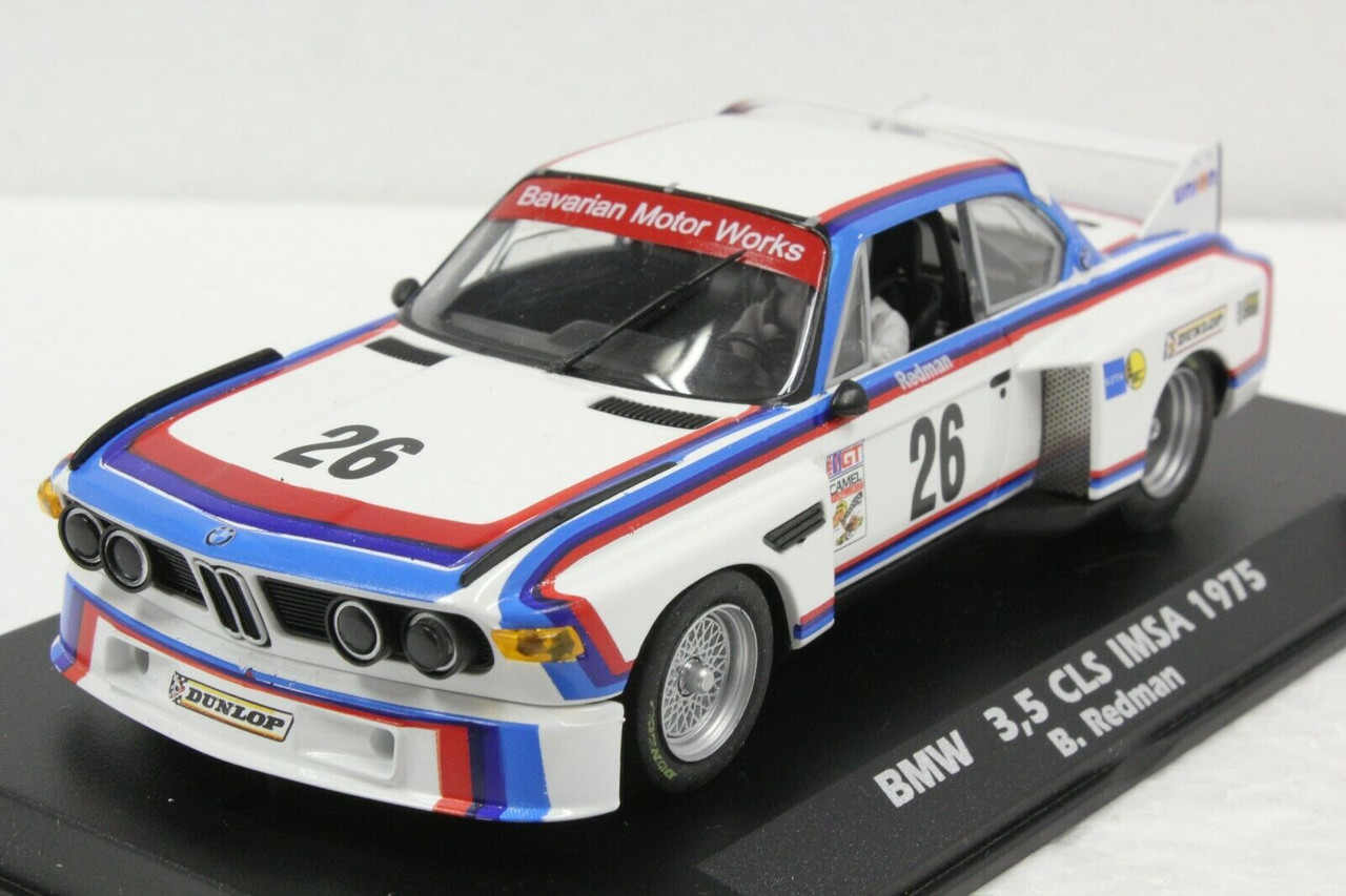 A2002 Fly BMW 3.5 CSL IMSA 1975 Brian Redman, #26 1:32 Slot Car
