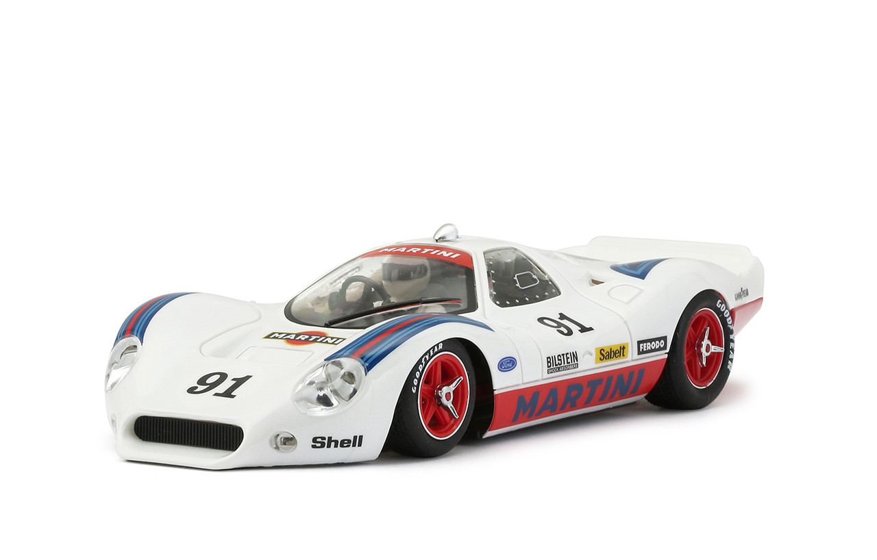 ＮSＲスロットカー2台セット Ford Porsche 0191SW NSR Ford P68 Martini Racing White, #91 Shark 21.9K RPM EVO