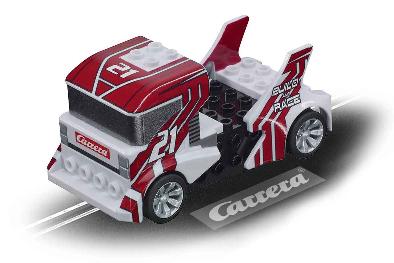 64191 Carrera GO!!! Build 'n Race - Race Truck White, #21 1:43 Slot Car
