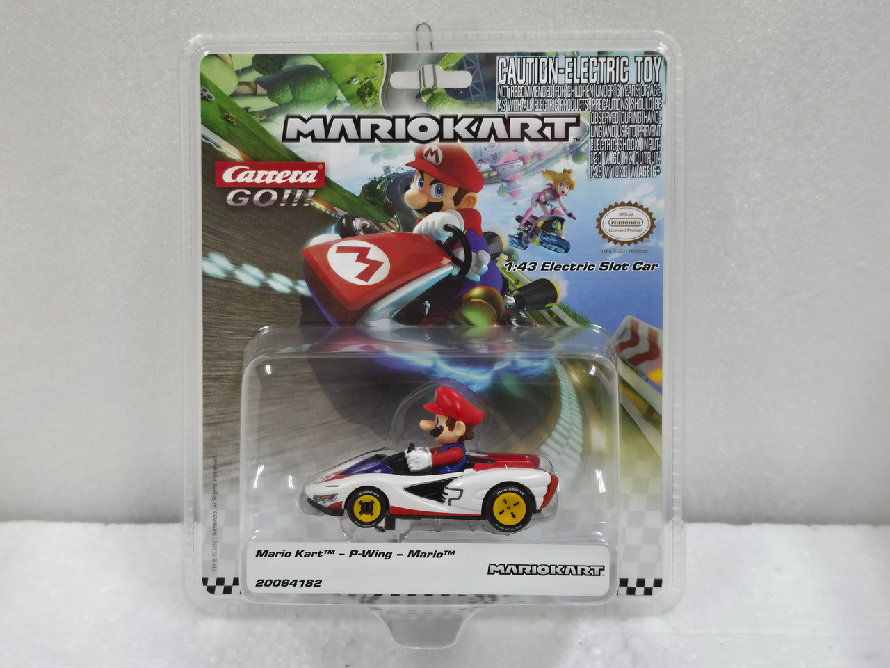 64182 Carrera GO!!! Nintendo Mario Kart - P-Wing - Mario 1:43 Slot