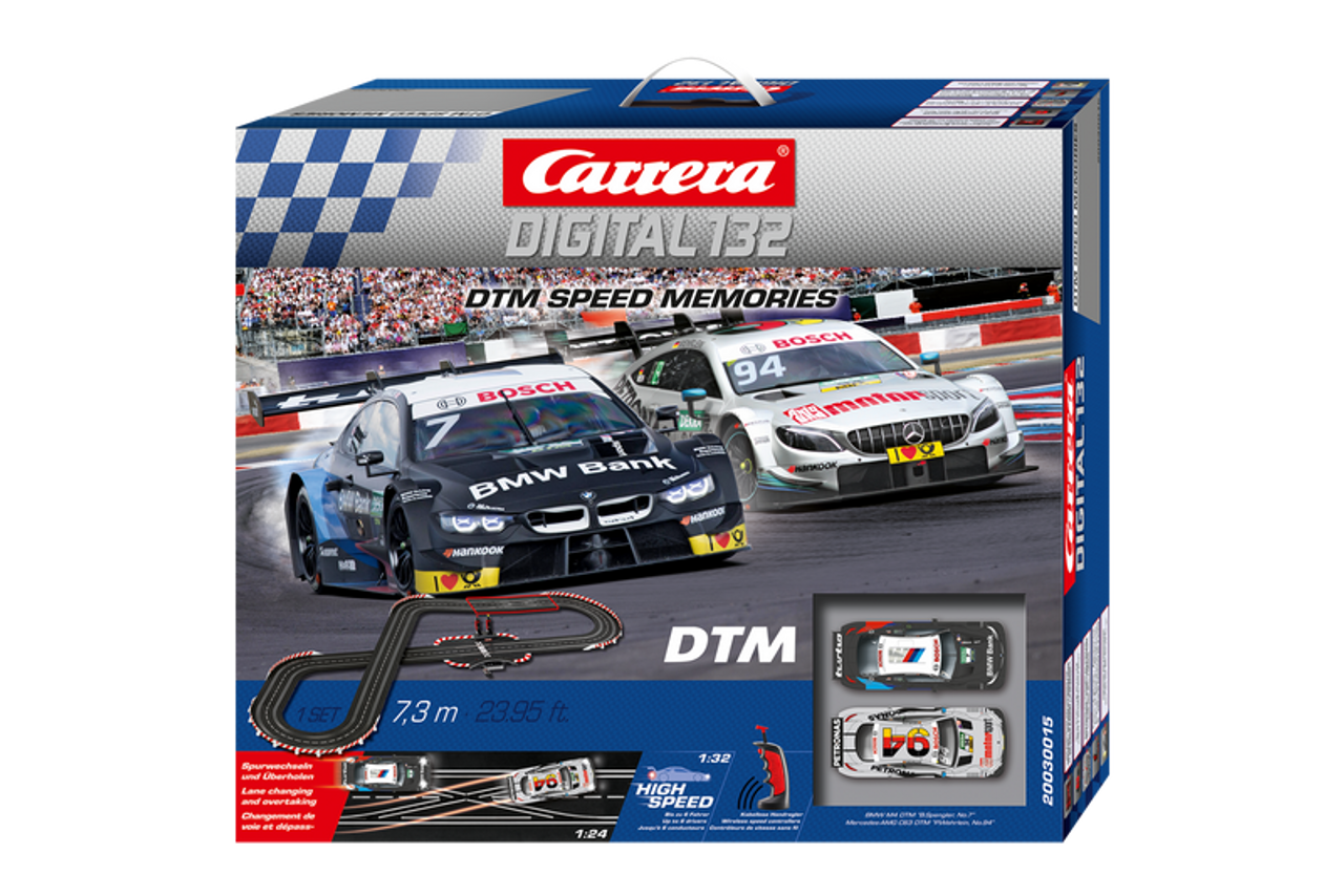 30015 Carrera Digital 132 DTM Speed Memories, Wireless Controllers 1:32  Slot Car Set - Great Traditions