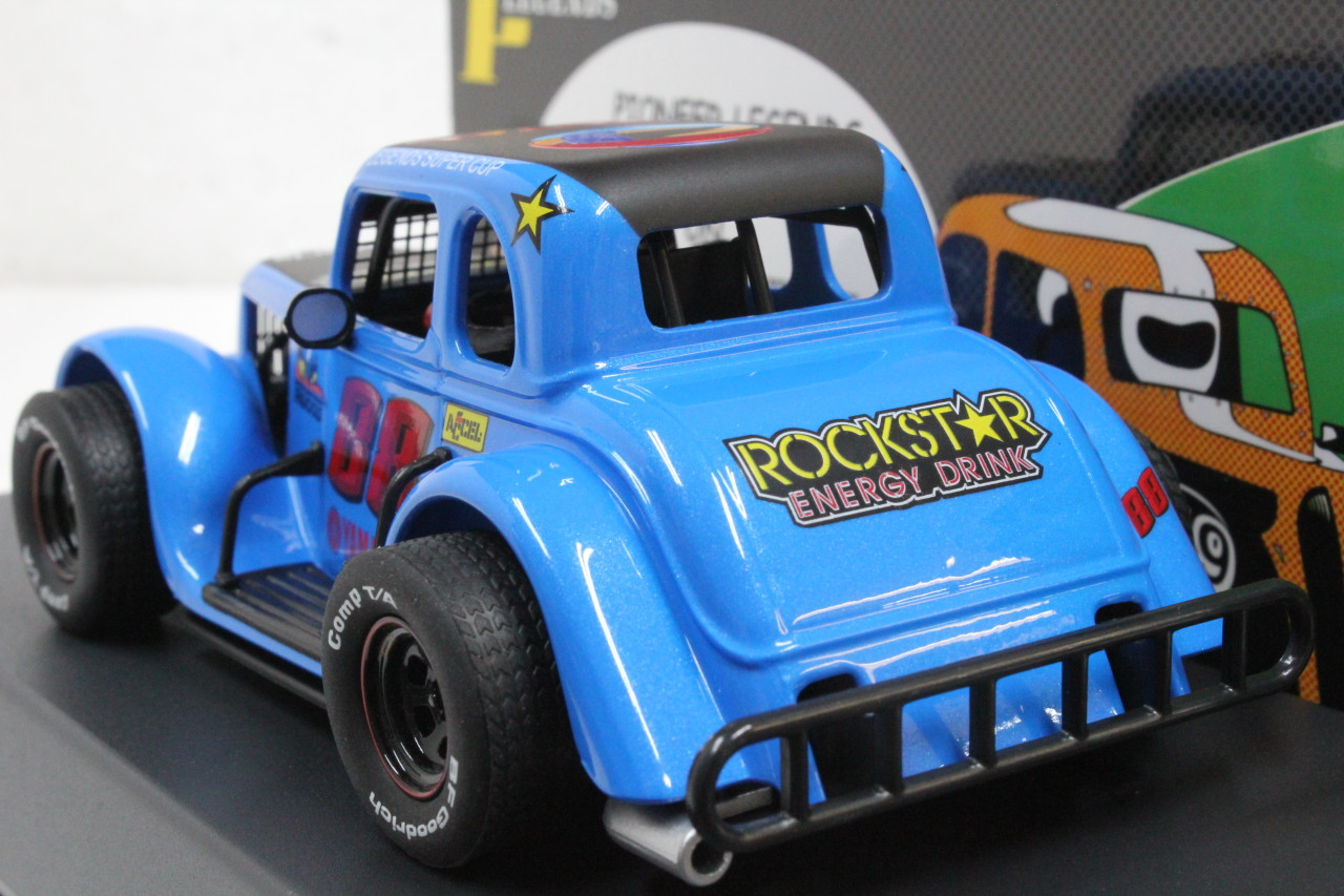 Pioneer Legends Racer '34 Ford Coupe Slot Car - Yellow #52, 1/32 Scale (Scalextric DPR)