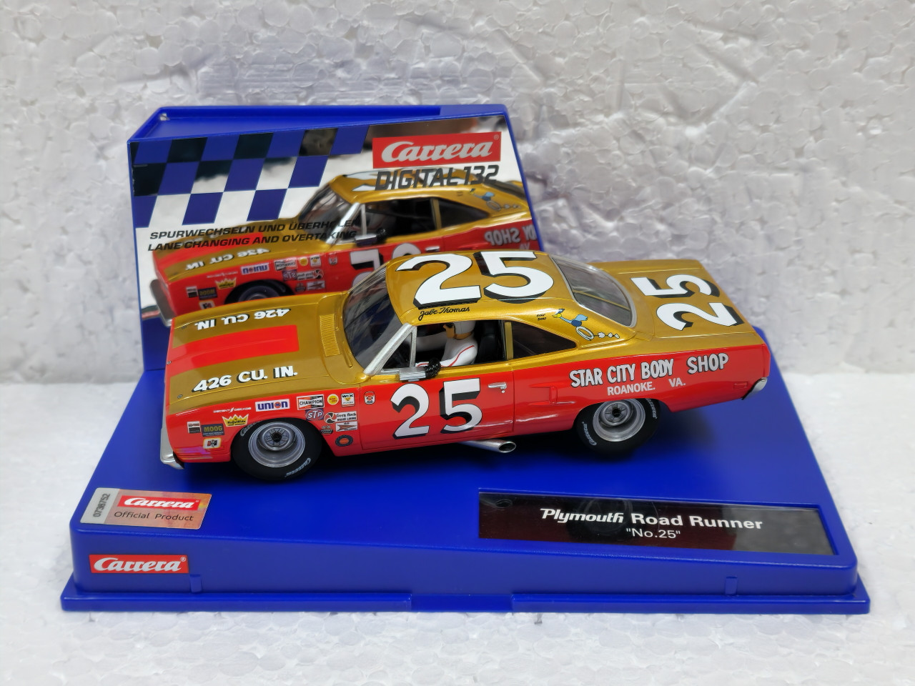 31059 Carrera Digital 132 Plymouth Roadrunner, #25 1:32 Slot Car