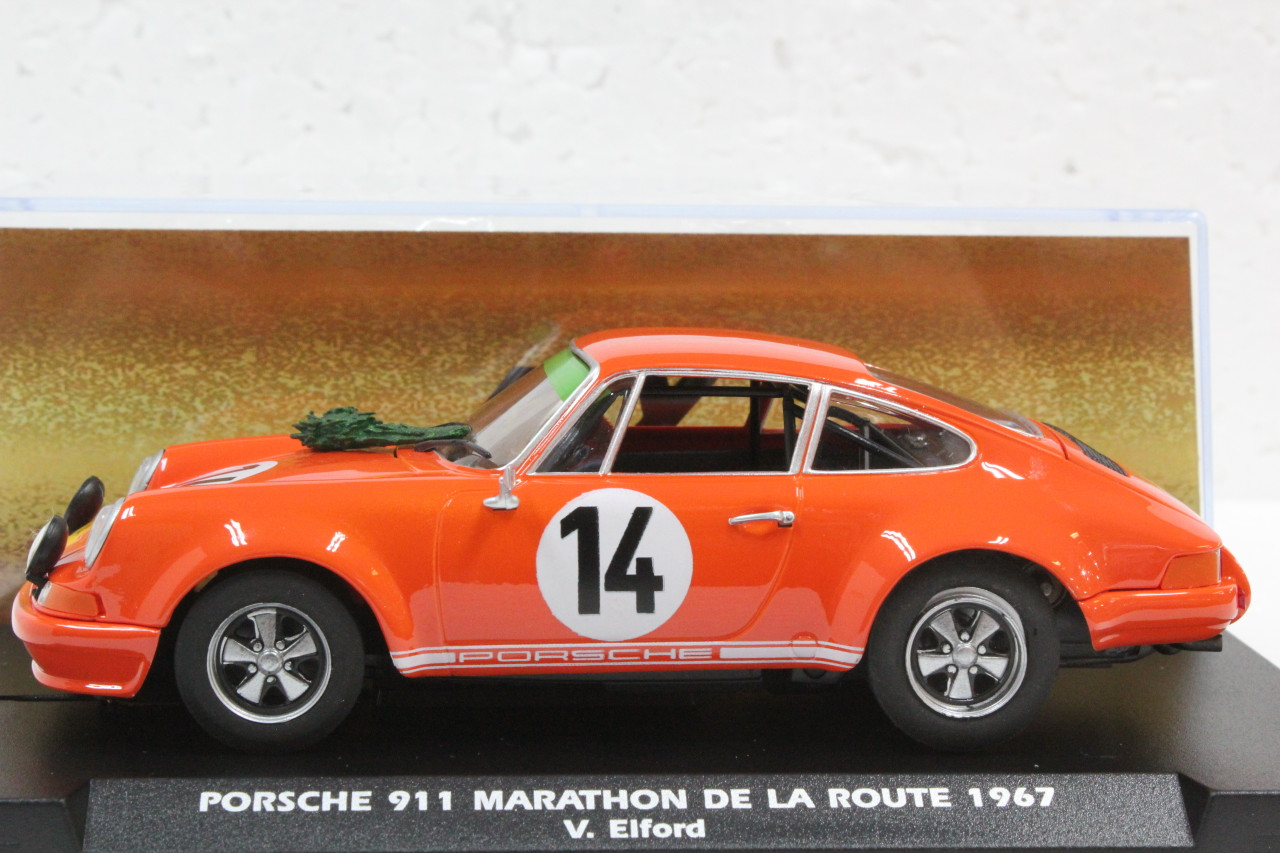 FLY E2056 Porsche 911 Marathon De La Route 1967 Vic Elford, #14 1/32 Slot Car | UK