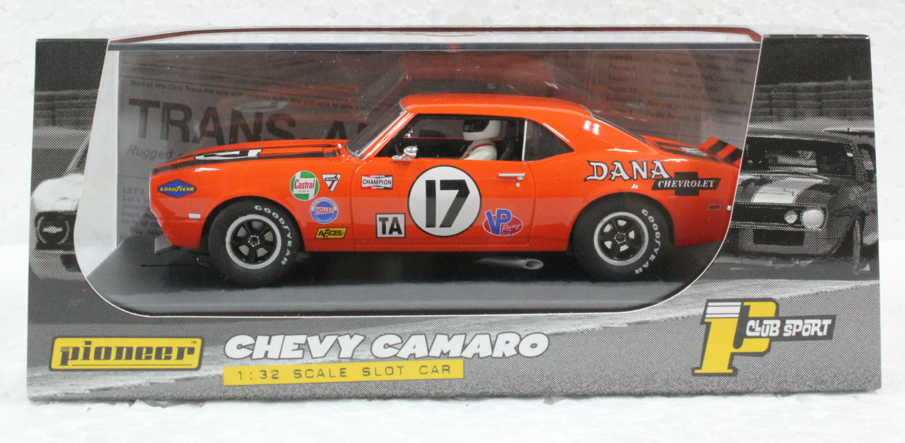P134 Pioneer Chevrolet Camaro 1968 Orange, #17 1:32 Slot Car