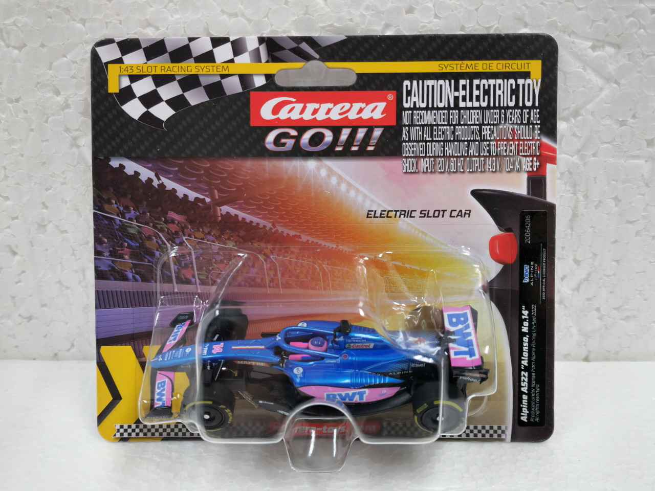 64206 Carrera GO!!! F1 Alpine A522 2022 Alonso, #14 1:43 Slot Car