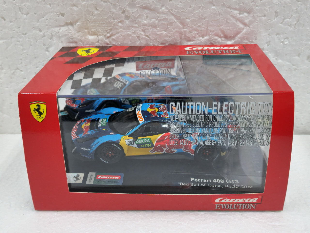 27708 Carrera Evolution Ferrari 488 GT3 Red Bull AF Corse, #30 1:32 Slot Car