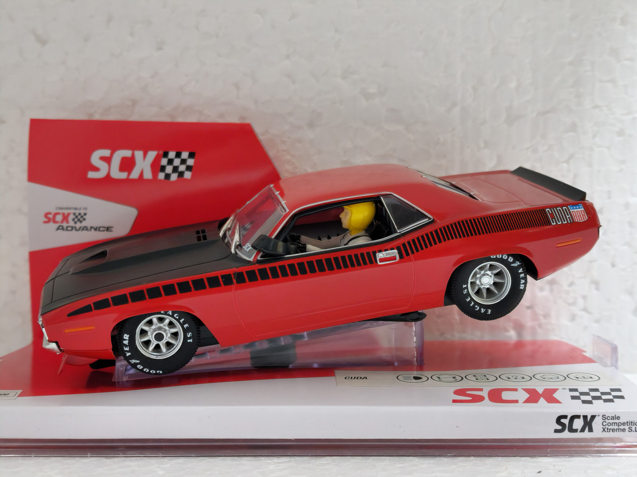 U10444X300 SCX Plymouth Trans Am AAR CUDA Rallye Red 1970 1