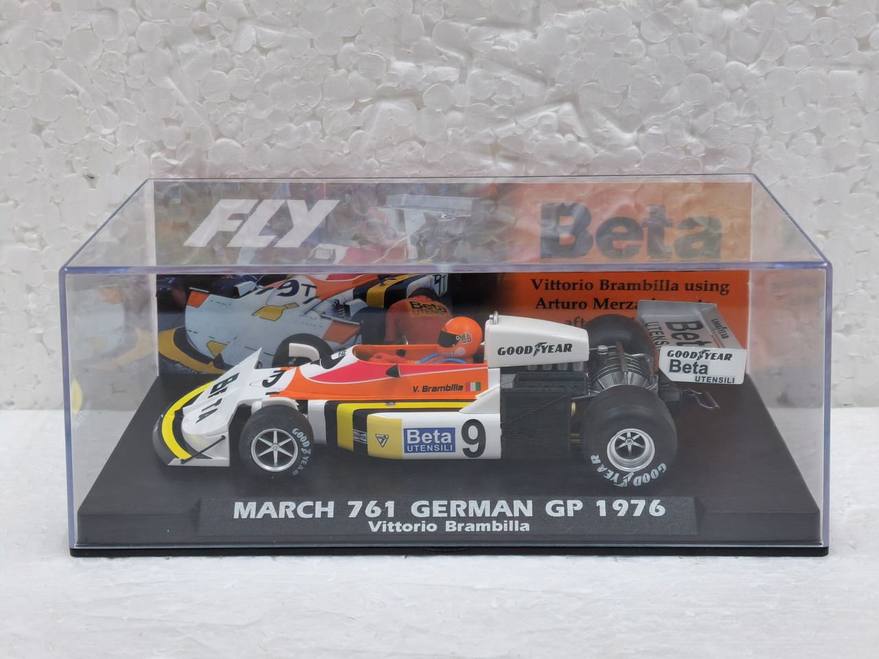 A2043 Fly March 761 F1 German GP 1976, #9 1:32 Slot Car - Great