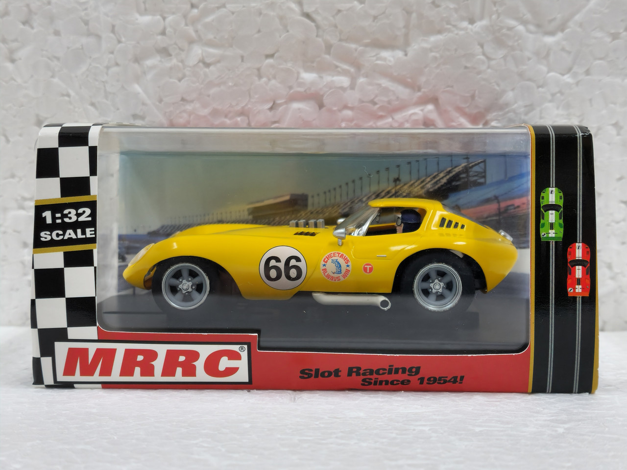 MO-45D/MC12010 MRRC Cheetah GT Coupe Yellow, #66 1:32 Slot Car
