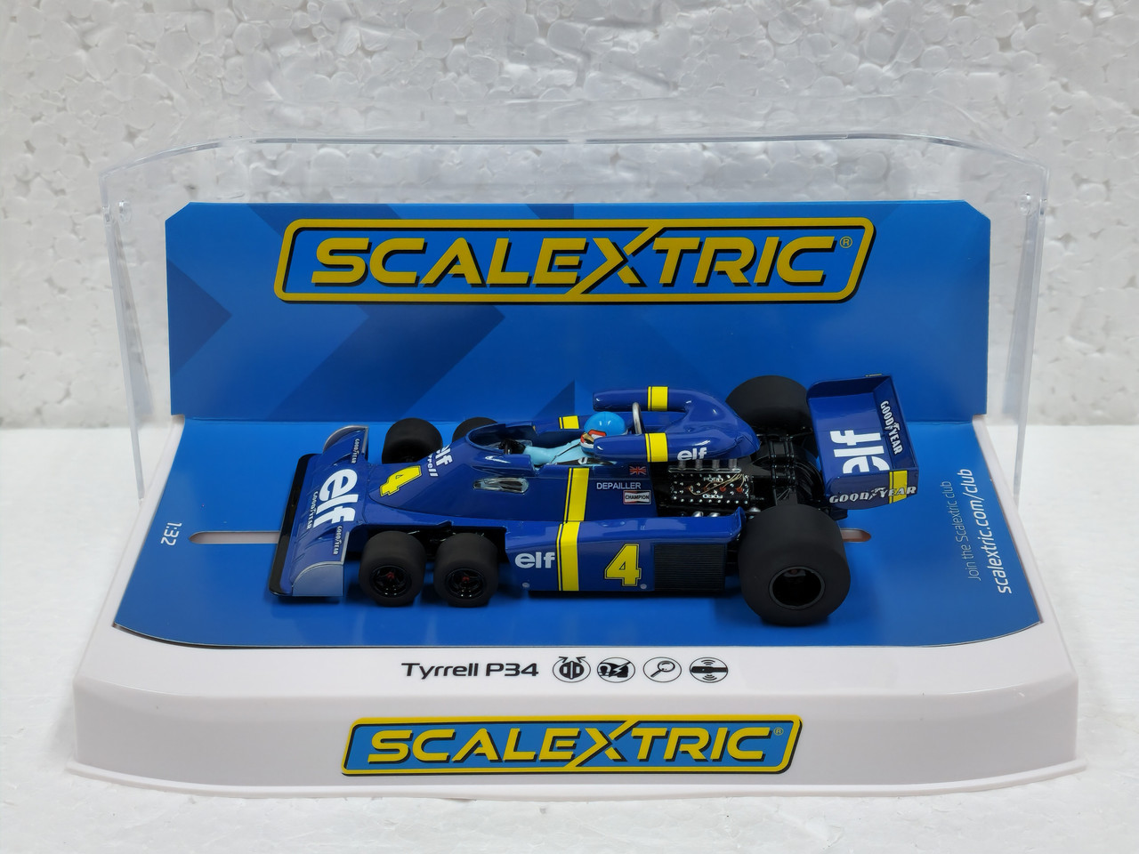 C4328 Scalextric Tyrrell P34 1976 Spanish GP, #4 1:32 Slot Car