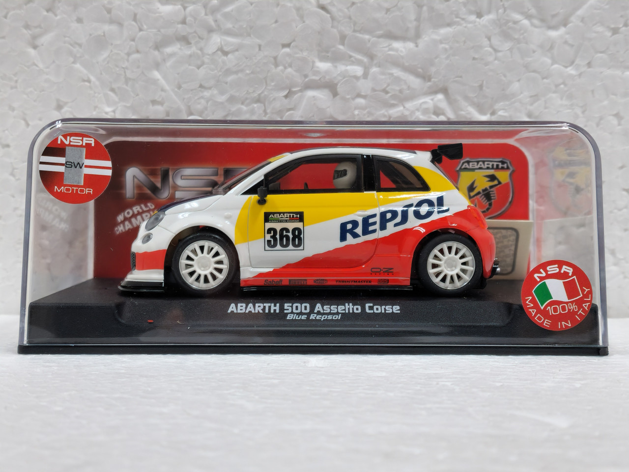 0338SW NSR Abarth 500 Assetto Corse Repsol Blue, #368 1:32